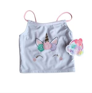 BMAGICAL By Btween Unicorn Swim Top UPF 50+ Size 6